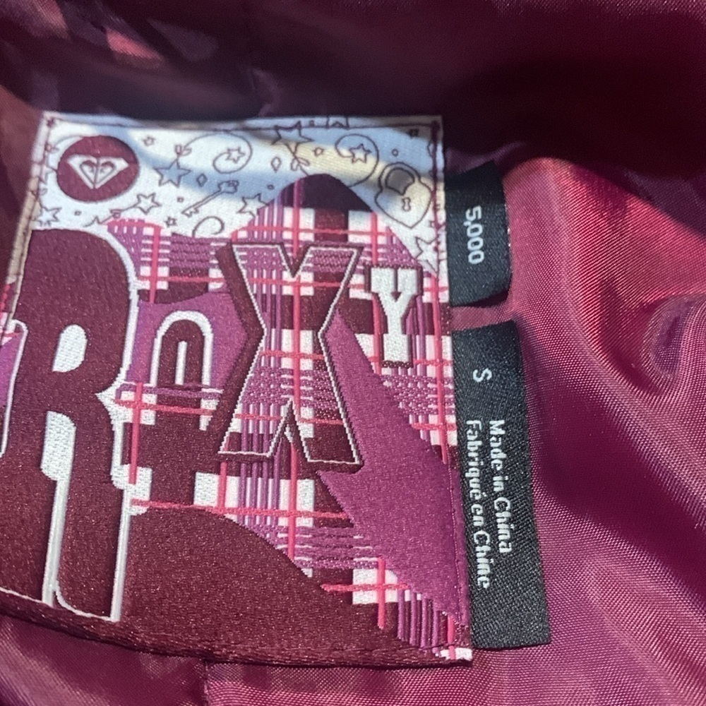 Roxy women’s hooded jacket. Purple plaid. Size small - Picture 5 of 9